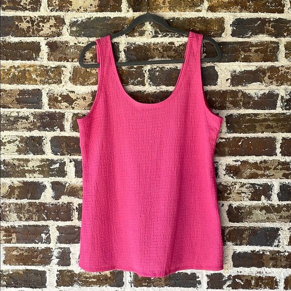Torrid Pink Knit Smocked Double Scoop Neck Tank 2X - Picture 1 of 7